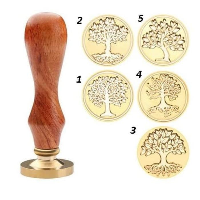 Sealing Wax Stamp with Wood Handle - Tree Series