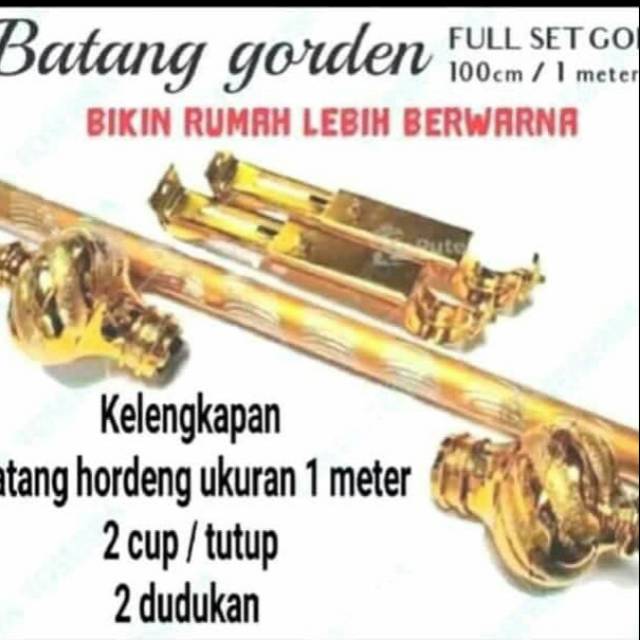 Batang /Besi Hordeng Horden full set Ukuran 1 Dan 1,5 Meter
