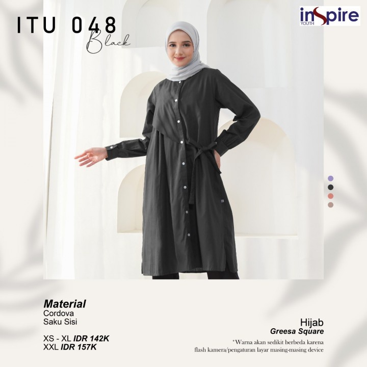 ORIGINAL TUNIK INSPIRE YOUTH ITU 048 48 ATASAN WANITA FASHION MUSLIM