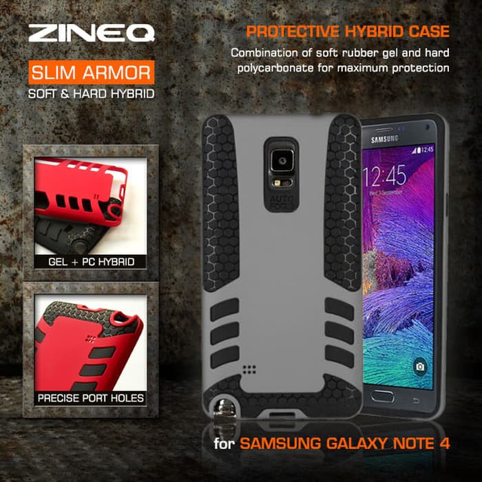 Samsung Galaxy Note 4 Shockproof Armor Hybrid Hard Case & Soft Case