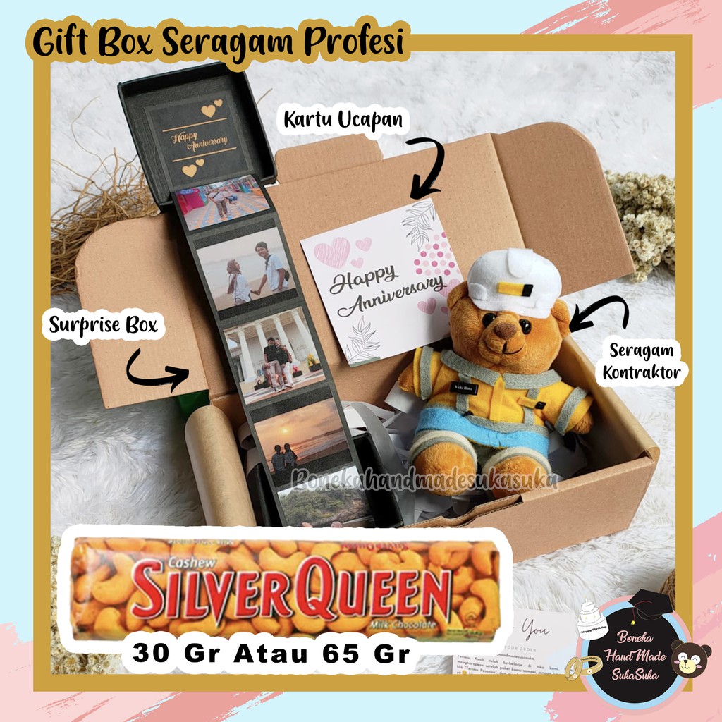 

READY STOCK KADO BONEKA ULANG TAHUN CEWEK ULTAH BOX HADIAH ANNIVERSARY COWOK GIFT HAMPERS PACAR CEWEK HAMPERS ULANG TAHUN BONEKA TENTARA POLISI KADO PERMINTAAN MAAF UNTUK SAHABAT TEMAN PACAR BHAYANGKARI PERSIT WISUDA PELAUT TNI KADO FOTO CUSTOM GIFT BOX