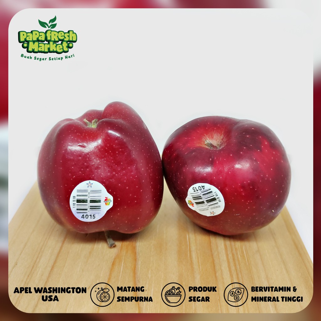 

APEL MERAH WASHINGTON 500 GRAM SEGAR KHUSUS PENGIRIMAN INSTAN & SAMEDAY BUAH SEGAR SAYUR SEGAR