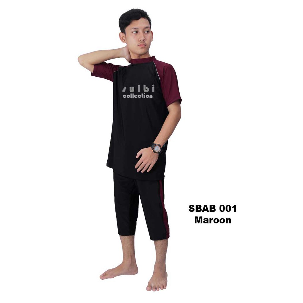 Baju Renang Pria Premium Setelan Atasan Celana Cowo SBAB SULBI