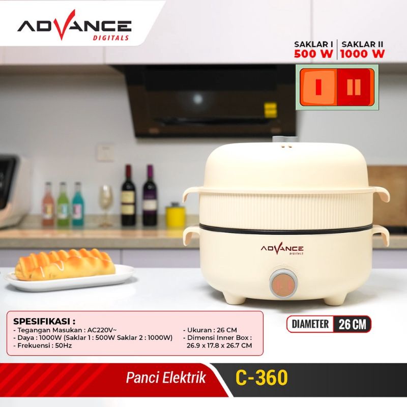 Panci listrik serbaguna Advance C360 / C 360