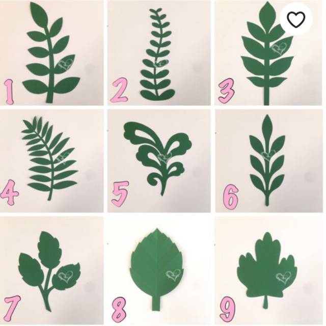 Pola Daun / tambahan dekorasi paper flower | Shopee Indonesia