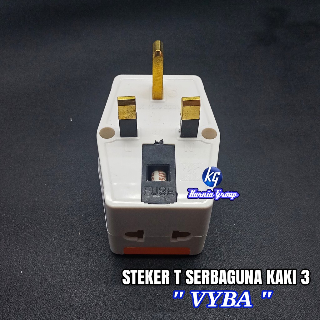 OVER STEKER KAKI 3 JEK T CABANG 3 KOMBINASI MULTI TRAVER ADAPTOR SERBAGUNA VYBA NCE G719L LUAR NEGRI