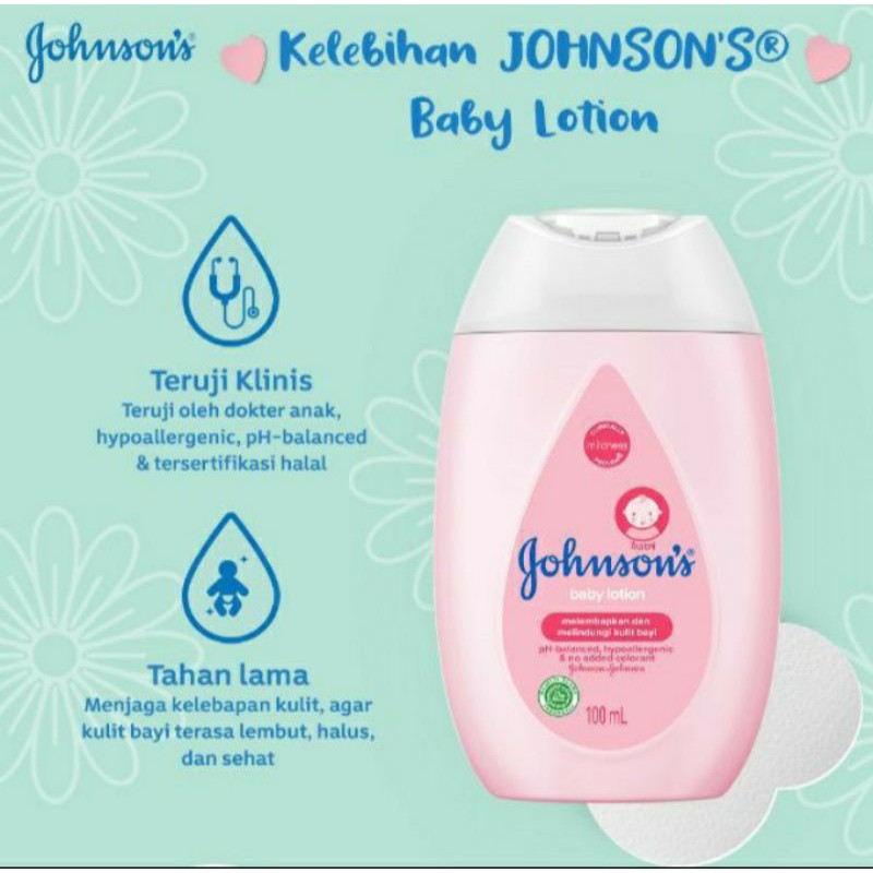 Johnson's Baby Body Lotion Reguler 100ml 200ml - Johnson Losion Kulit Bayi