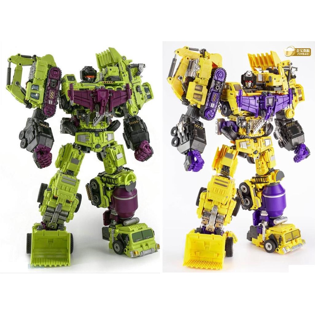 JinBao Devastator Oversized GT Gravity Builder Yellow Full Set NO BOX