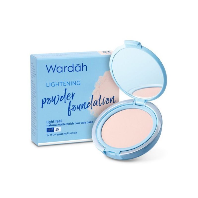 Wardah TWC Lightening Powder Foundation Light Feel Set KACA