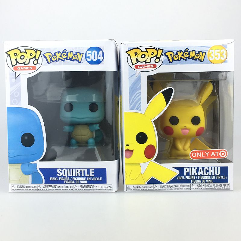 【New！！！】Funko Pop Pokemon Action Figure Pikachu Bulbasaur Charmander Squirtle Kids Toys