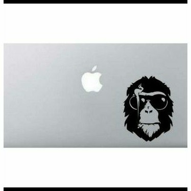 sticker laptop cutting monkey