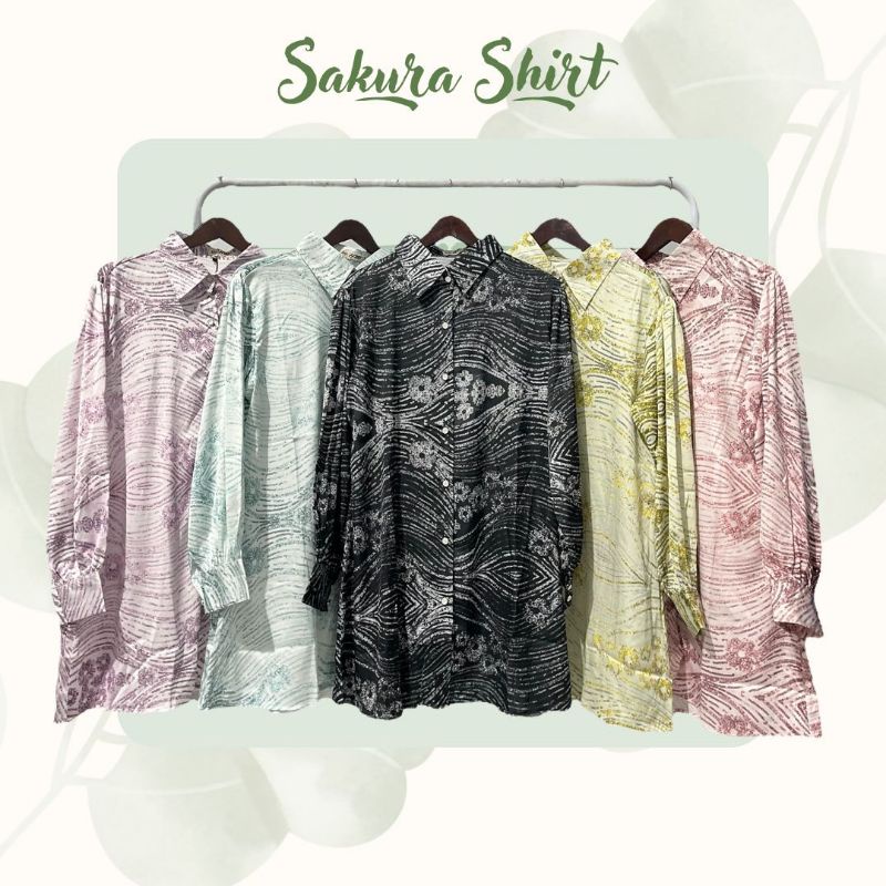 (READY) ATASAN TUNIK SAKURA SHIRT by HMF LUXURY