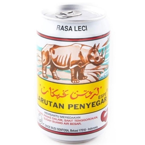 

Larutan penyegar cap badak rasa leci 320ml