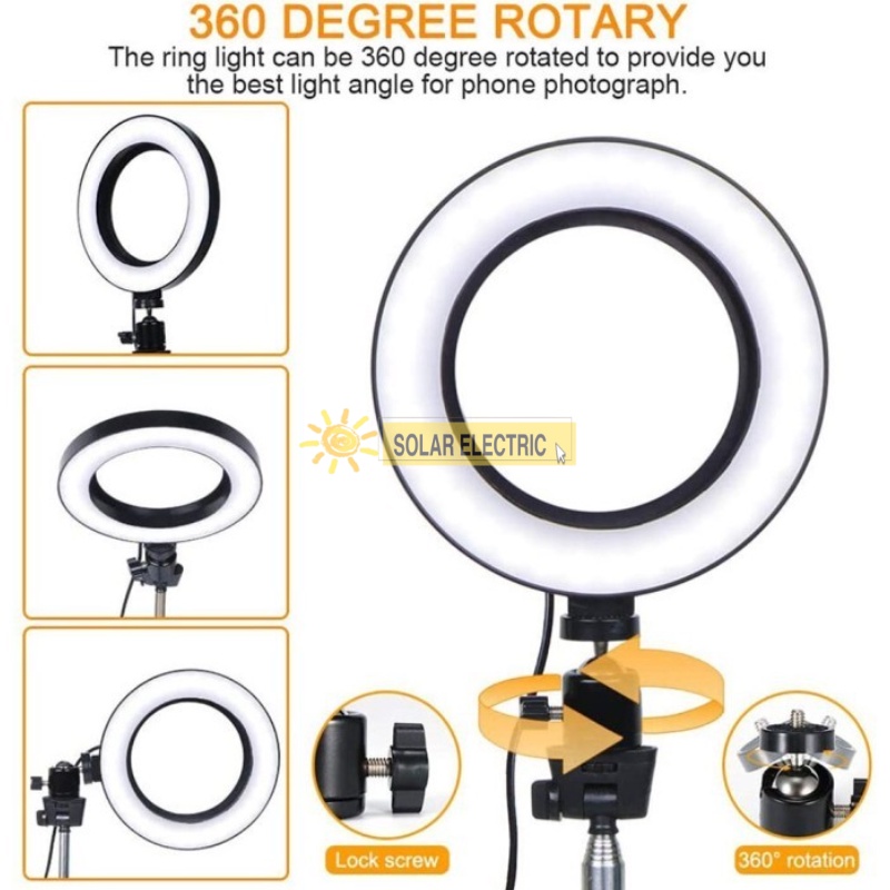 Ring Light 16CM Paket Premium Tripod Mini / Adjustable Ball Head Beautify Lamp Live Streaming Youtuber Selfie TiKtOK