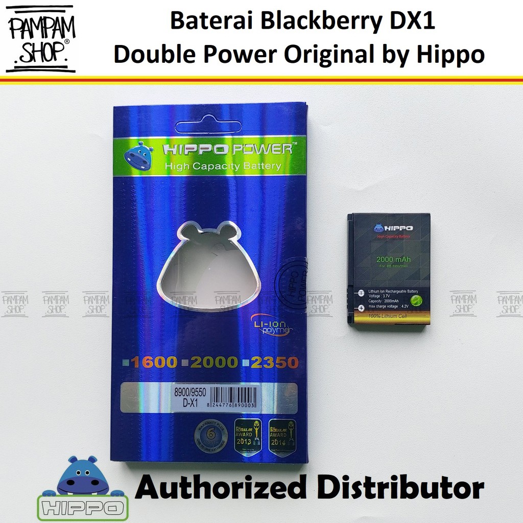 Baterai Hippo Double Power Original Blackberry D-X1 DX1 Curve 8900 8910 Javeline Javelin Ori BB