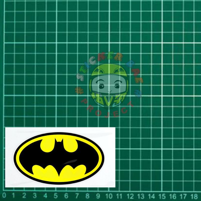 Batman logo  stiker batman stiker logo batman sticker cutting 2 warna 1pcs sticker tumpuk