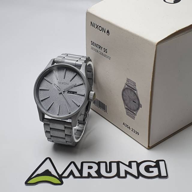 Jam Tangan Nixon Sentry SS Silver Cerakote Watch