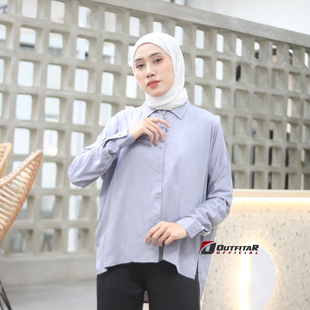 Kemeja Wanita Oversize Eudora Korean Oversized Shirt Ae Ri Kemeja Hight Quality Premium