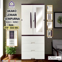 LEMARI PLASTIK AKAKO GANTUNGAN + LACI + KACA ( AKAKO SEMPURNA )