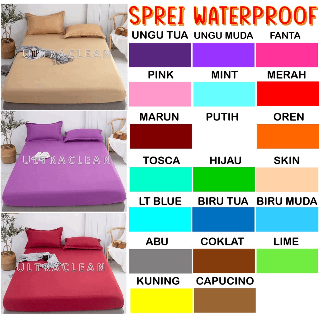 Sprei Waterproof tinggi 25 / tinggi 30 / tinggi 40-1