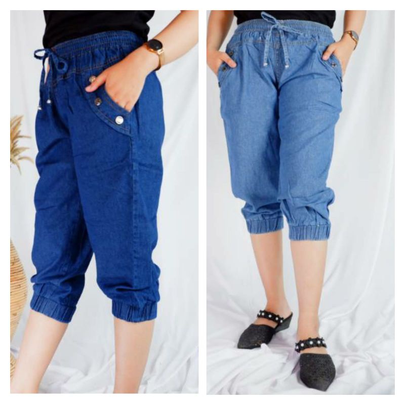 Celana 7/8 jogger jeans jumbo // Celana pendek 7/8 jogger Jeans