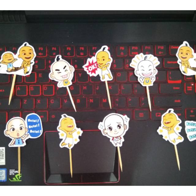 topper hiasan kue animasi upin dan ipin
