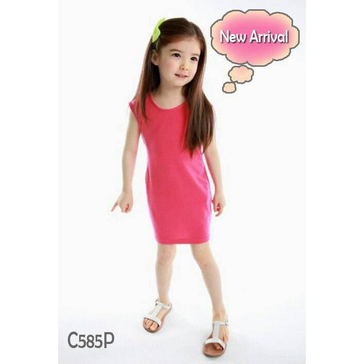 Import mini dress anak pink / rok anak Pakaian Anak Perempuan murah Dress anak cewek murah