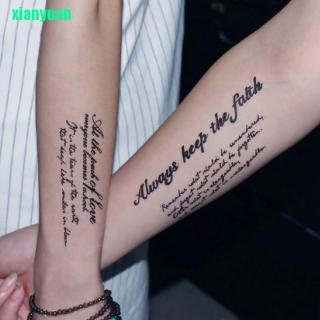 1pc Stiker Tato Temporer Tulisan Bahasa Inggris Tahan Air 1pc Stiker Tato Temporer Tulisan Bahasa Inggris Tahan Air