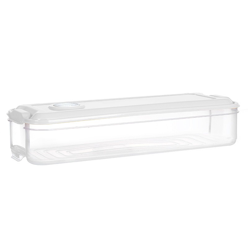 Kotak Kontainer Wadah Ikan Wadah Sayuran Makanan Kulkas Kitchen Storage Food Box with Drain Hole White Transparan