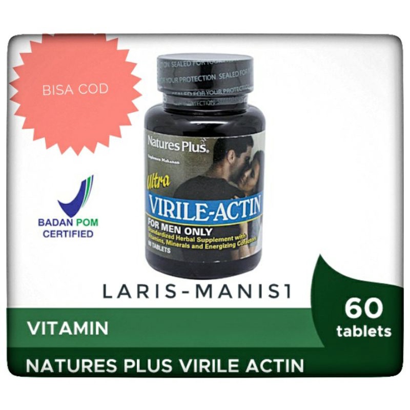PROMO!Obat Stamina Reproduksi Pria Kuat/ NATURE'S PLUS Ultra Virile Actin - 60 TABLETS