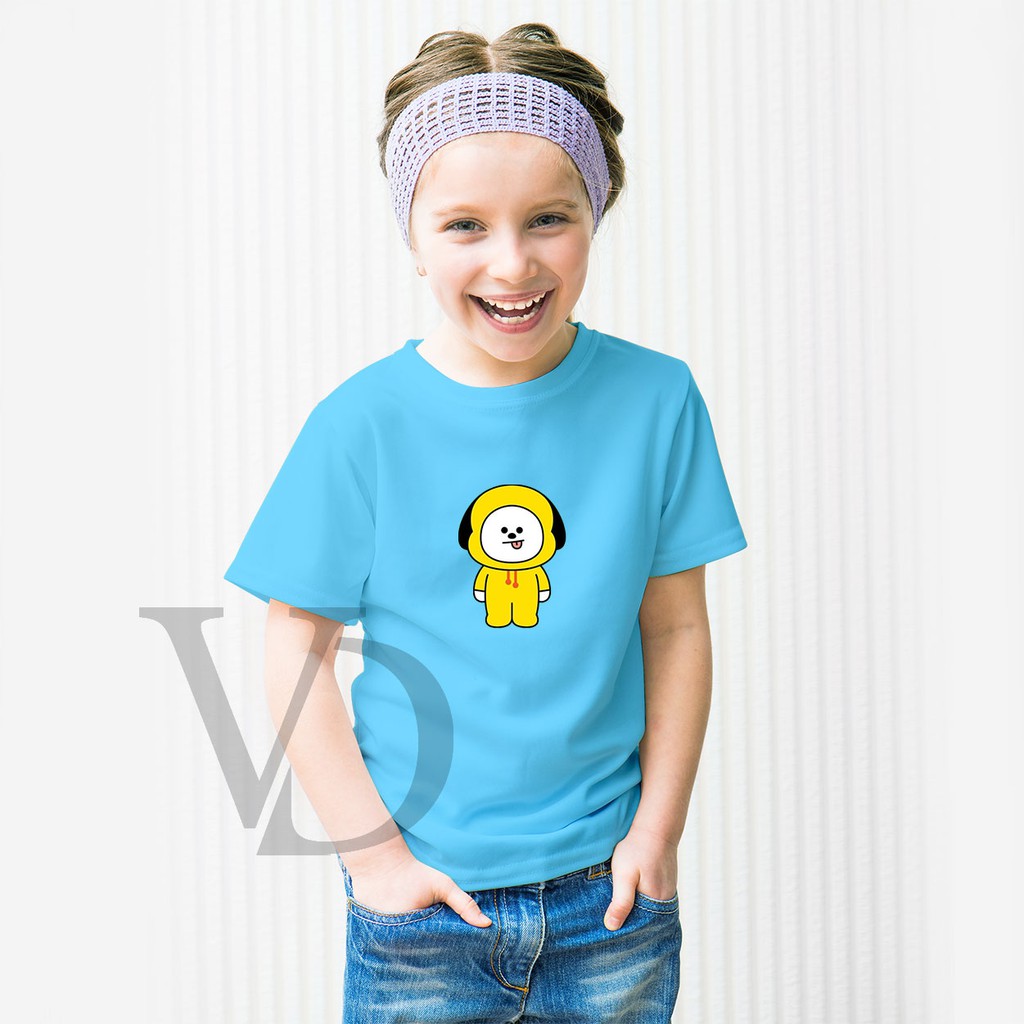 Kaos Anak Perempuan &amp; Laki - laki Unisex BT21 CHIMMY /kaos anak lucu/ kaos jimin / baju line