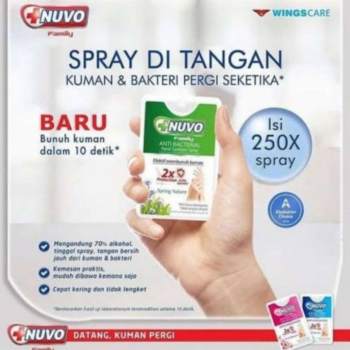 NUVO HAND SANITIZER SPRAY 18 ML MINI POCKET