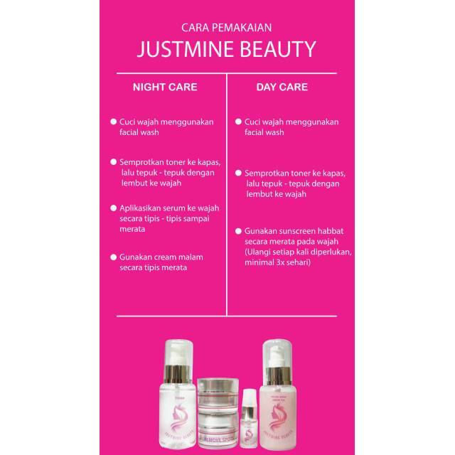 Cara Pakai Justmine Skincare Shopee Indonesia