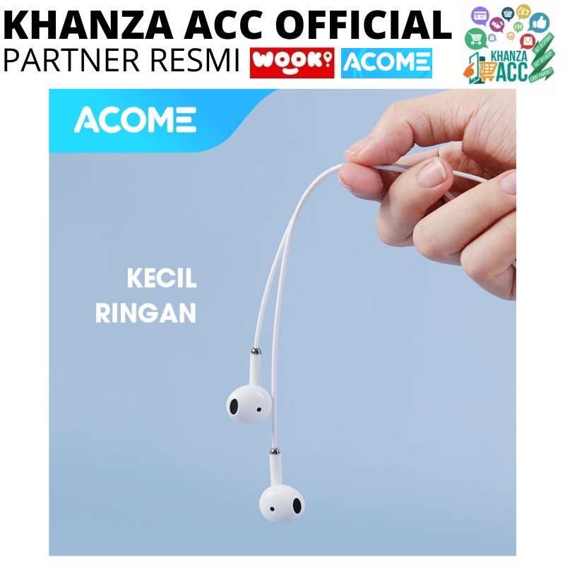 KHANZAACC ACOME AW06 Wired Earphone Semi In Ear Headset Bass