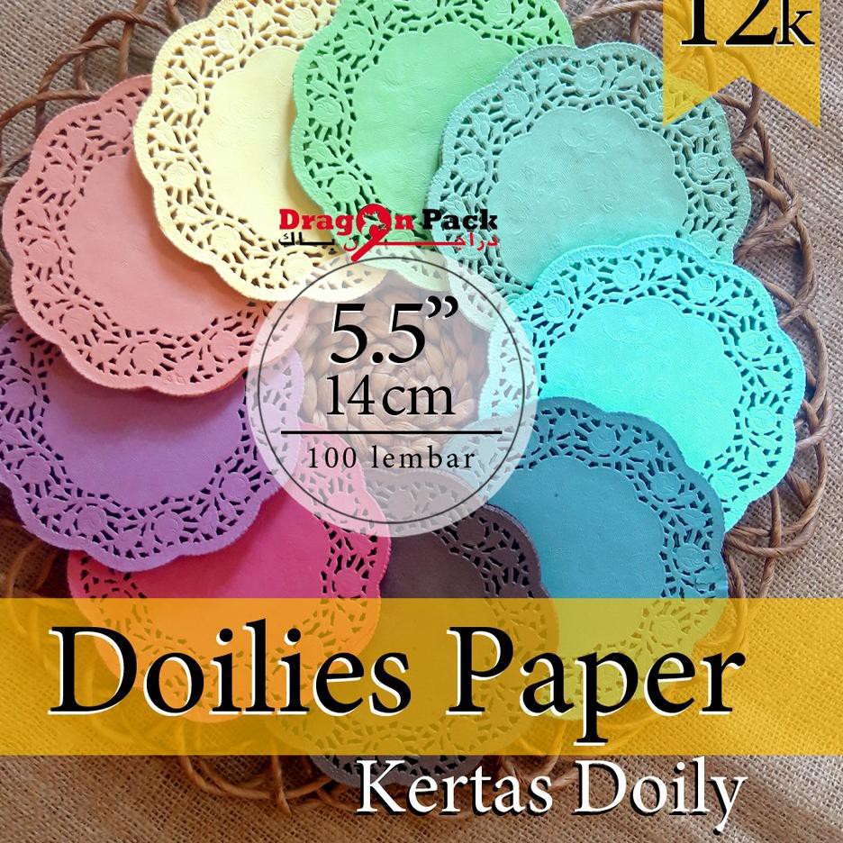 

Terbatas S6ZKQ Doily Paper Kertas Doilies 5.5" ( 14cm ) Warna isi 100 lembar Kertas Alas Renda / Dra