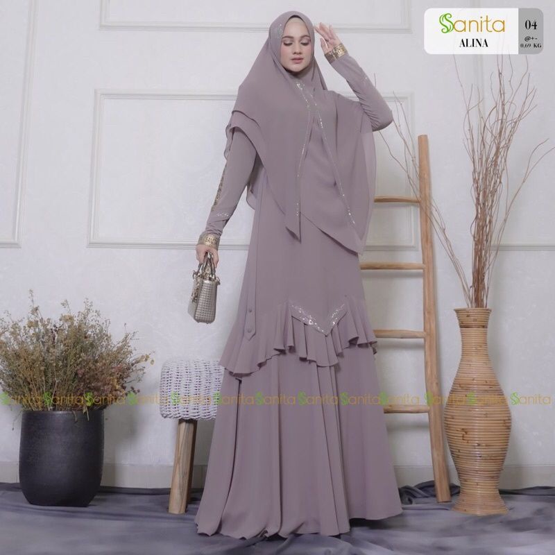 Gamis Alina Syari Original By Sanita