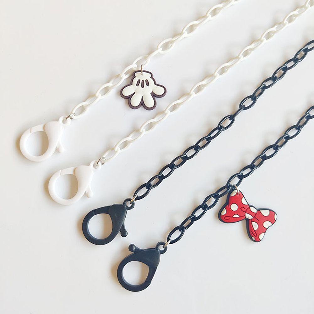 Agustinina Rantai Kacamata Hitam Akrilik Hadiah Kartun Mickey Mouse Kacamata Busur Masker Lanyard