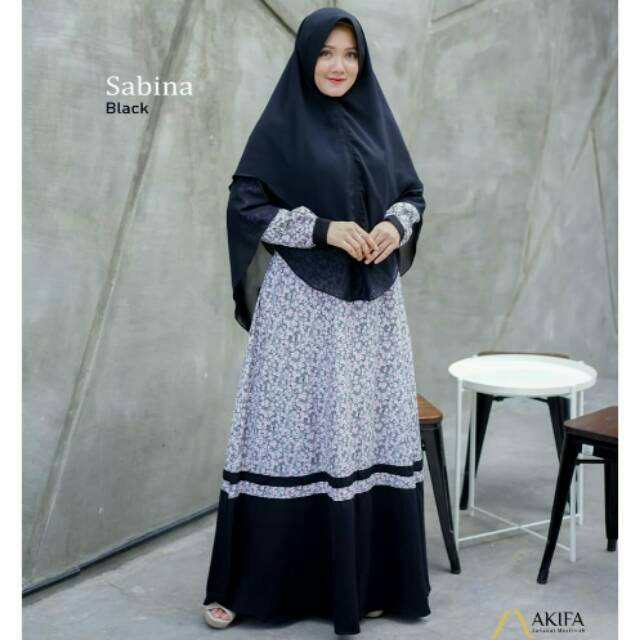 Gamis Syari SABINA Akifa Daily Set Jilbab Hijab Khimar busui murah Terbaru Terlaris