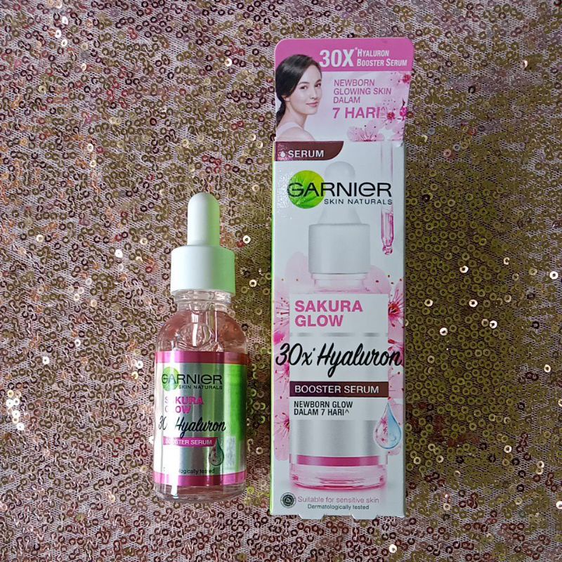 GARNIER SAKURA GLOW  HYALURON 30X BOOSTER SERUM 30 ML @MJ