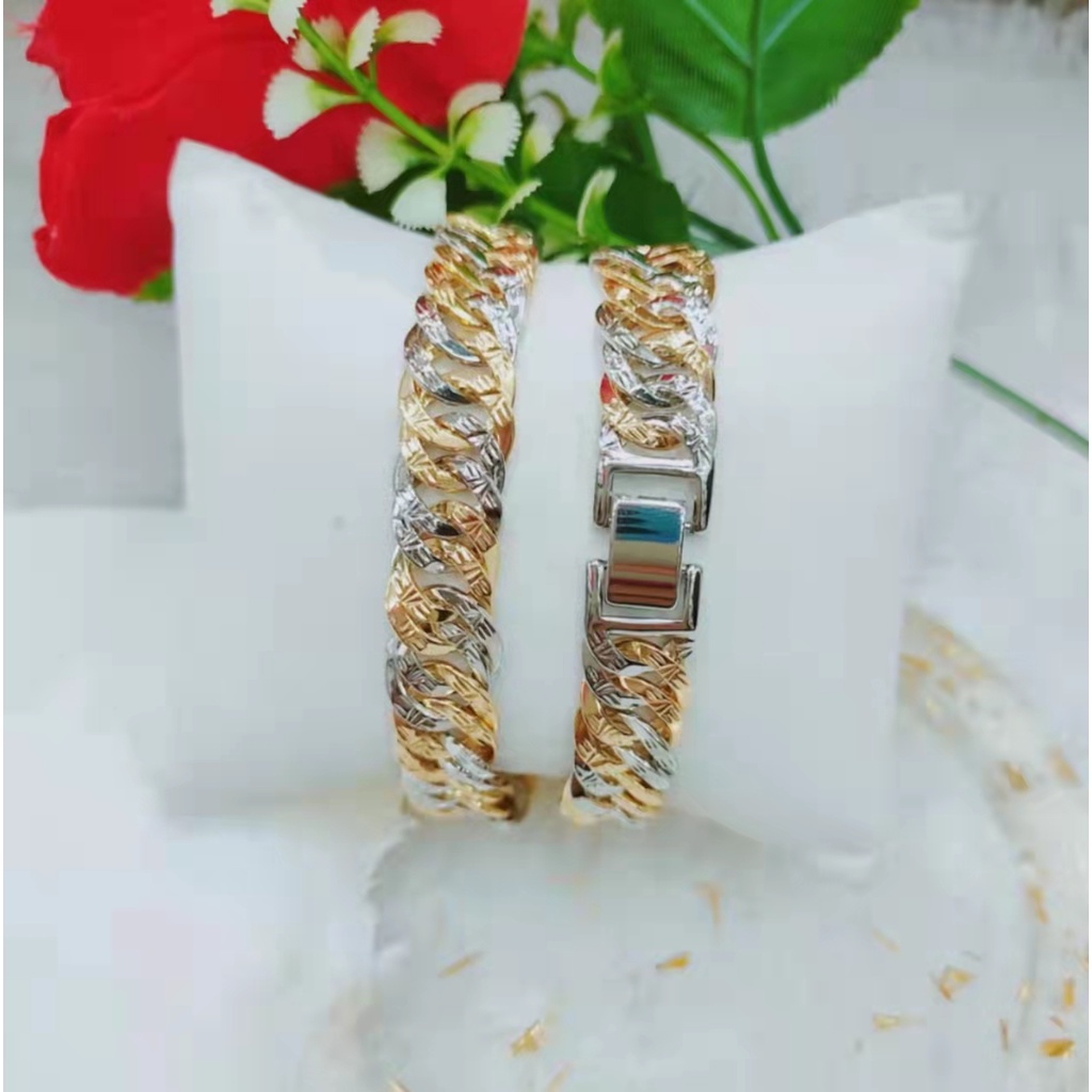 Gelang Sisik Naga Kombinasi Lapis Emas Perhiasan Xuping Jewellery 1249A-1250B