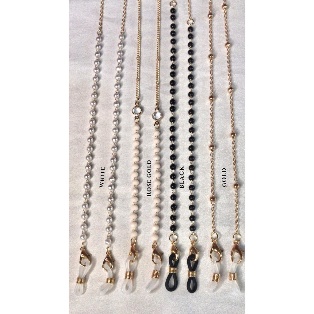 Chain Mask Strap (Strap/Lanyard Masker New Normal anti hilang) - Putih