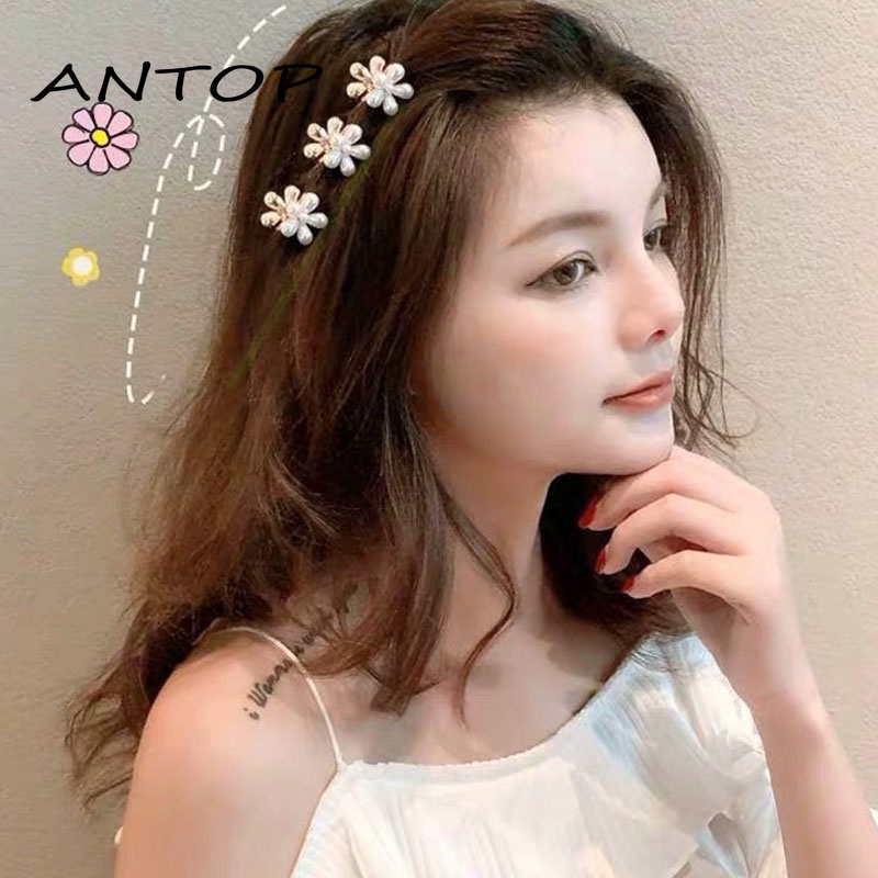 Ins Wind Hairpin Camellia Pearl Grasping Clip Hairpin Small Flower Korean Elegant Temperament Chuck Girl Headdress ANTOP