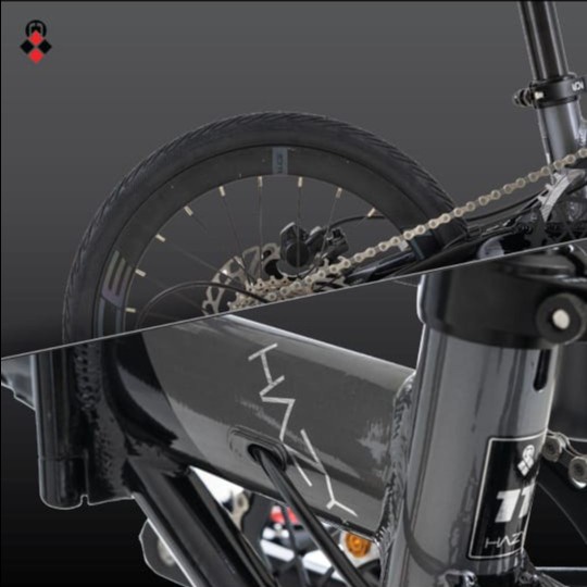 Sepeda Lipat Camp Hazy 11 Speed Black Grey Folding Bike Garansi SNI Termurah Murah-2