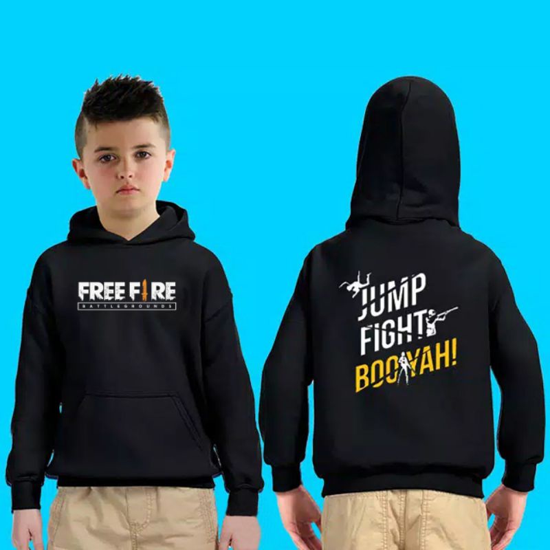 COD/DS/SWEATER KID FREE FIRE BOYAH XS (7-11 THN)