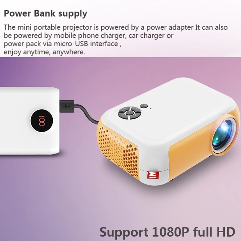 TRANSJEE A10S A10 WIFI Version - Super Mini Projector 1800 Lumens