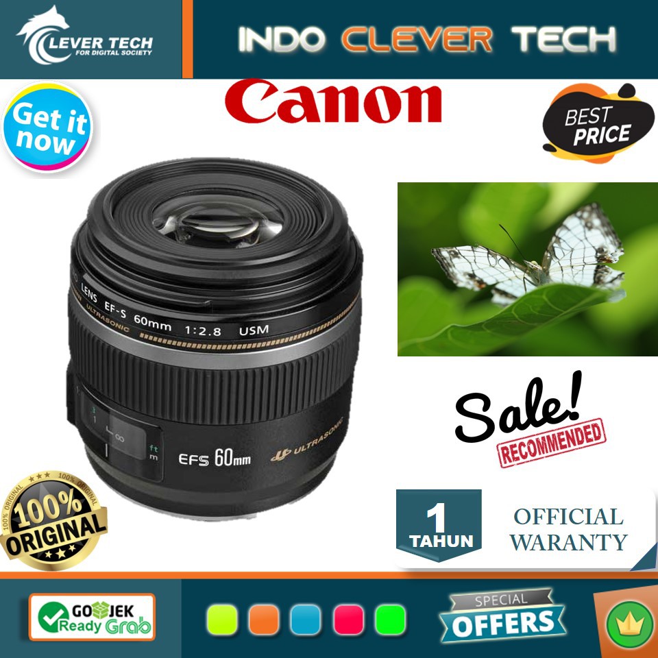 Canon EF-S 60mm f/2.8 Macro USM - Garansi Resmi