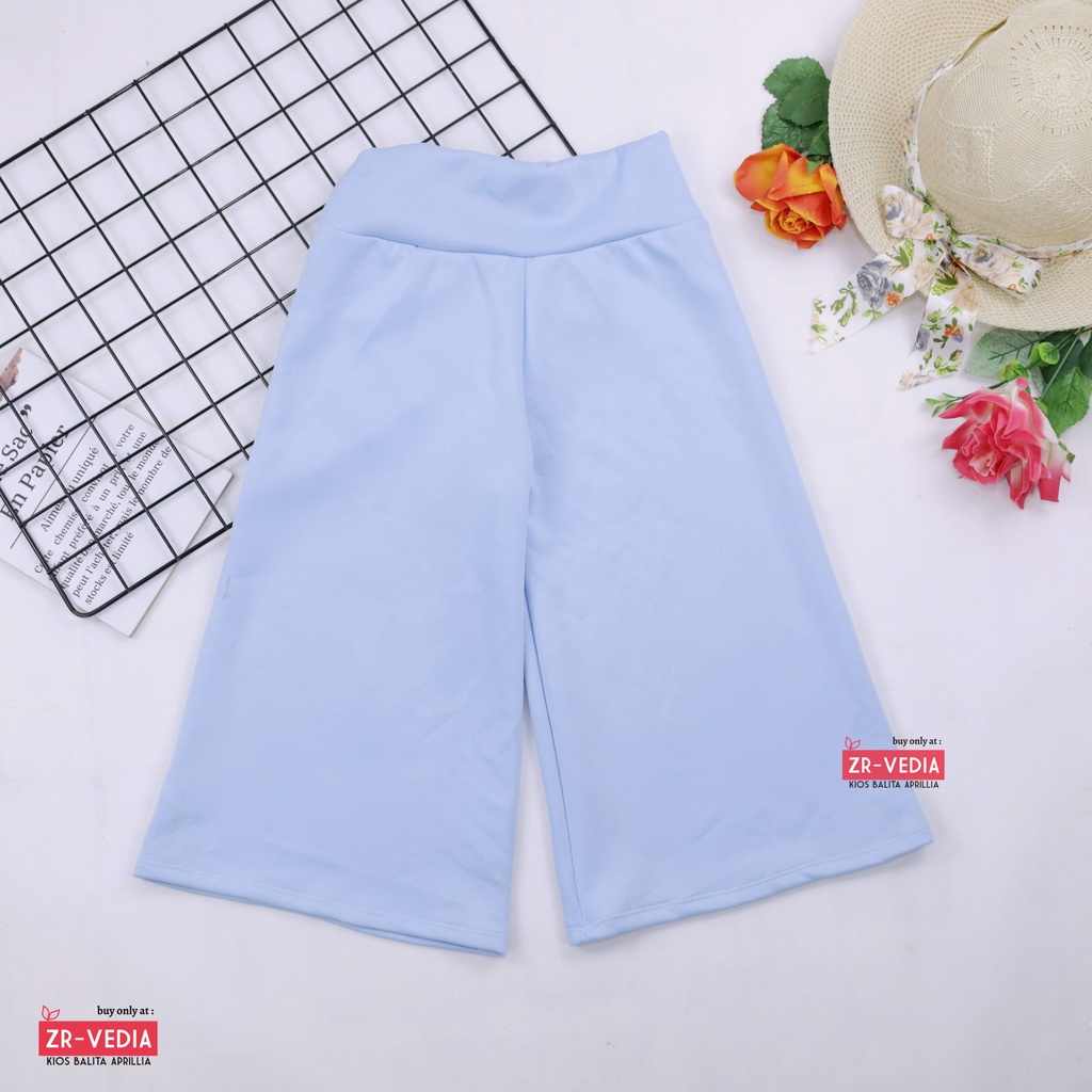 Kulot Polos uk 12-15 Tahun / Celana 3per4 Anak Perempuan Skirt Celana Pendek Pants Kulot Bawahan Polos ZR Vedia