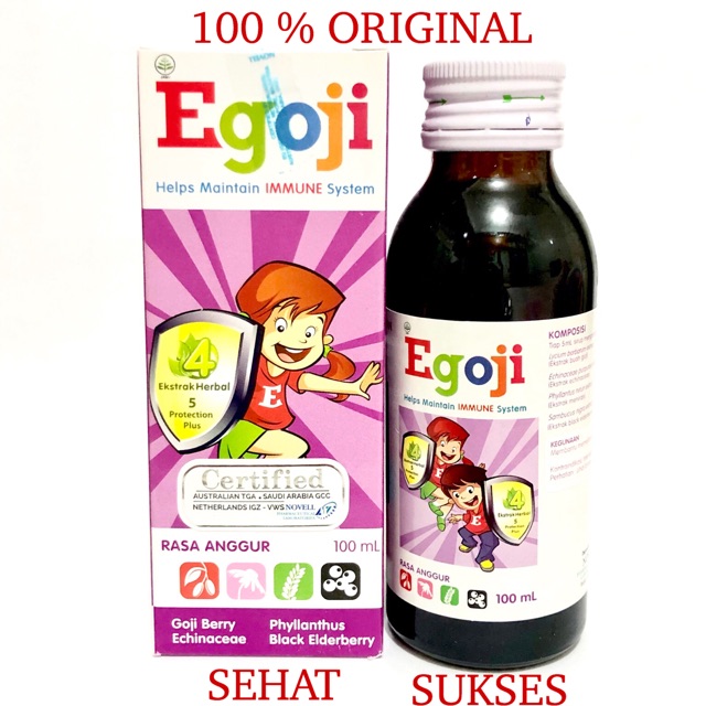 EGOJI SIRUP RASA ANGGUR 100 ML ~ VITAMIN DAYA TAHAN TUBUH ANAK