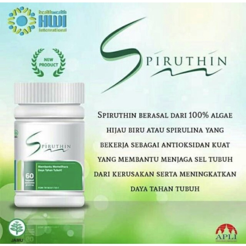 spiruthin hwi original 100% / spiruthin hwi ready stock / spirulina hwi original 100% / spiruthin hw