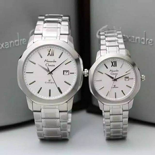 ALEXANDRE CHRISTIE AC 8619 COUPLE SILVER WHITE  ORIGINAL